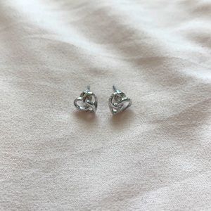 silver heart earrings